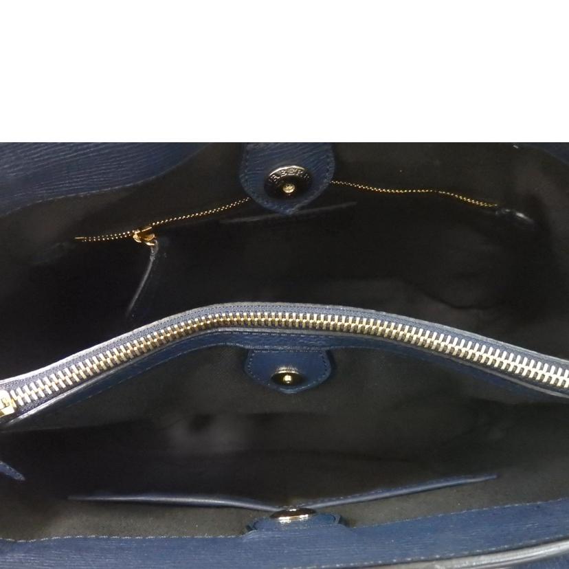 BURBERRY バーバリー/レザー2wayハンドバッグ/紺/サイドチェック//Aランク/84