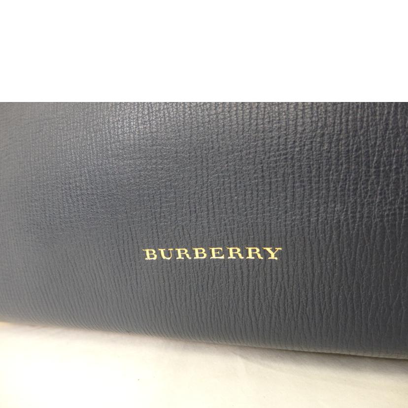 BURBERRY バーバリー/レザー2wayハンドバッグ/紺/サイドチェック//Aランク/84