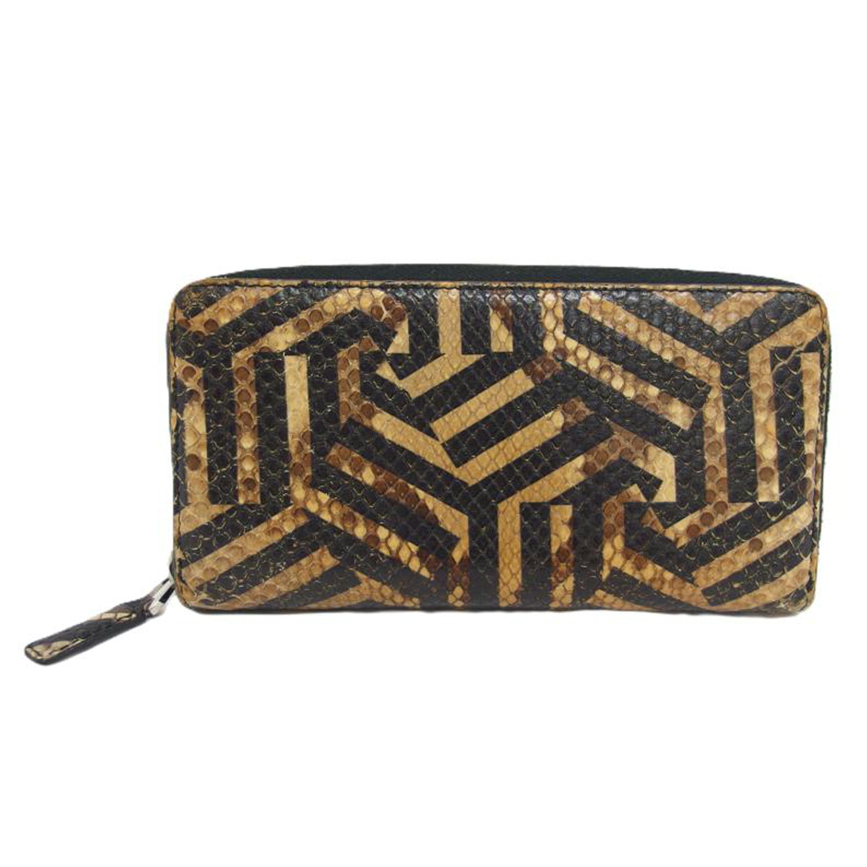 GUCCI グッチ/パイソン/ラウンドファスナー長財布/411766//041*/Bランク/04