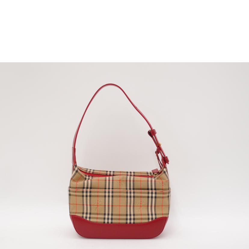 BURBERRY バーバリー/ヘイマーケットチェックワンショルダー/レッド//Aランク/69