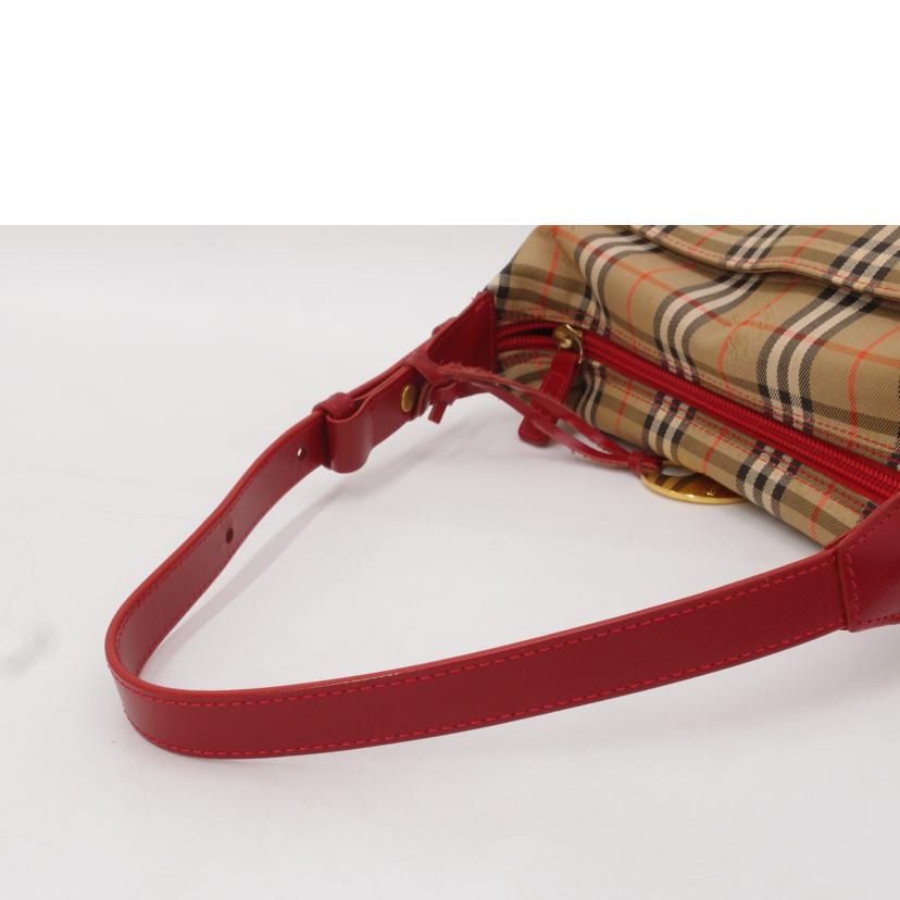 BURBERRY バーバリー/ヘイマーケットチェックワンショルダー/レッド//Aランク/69