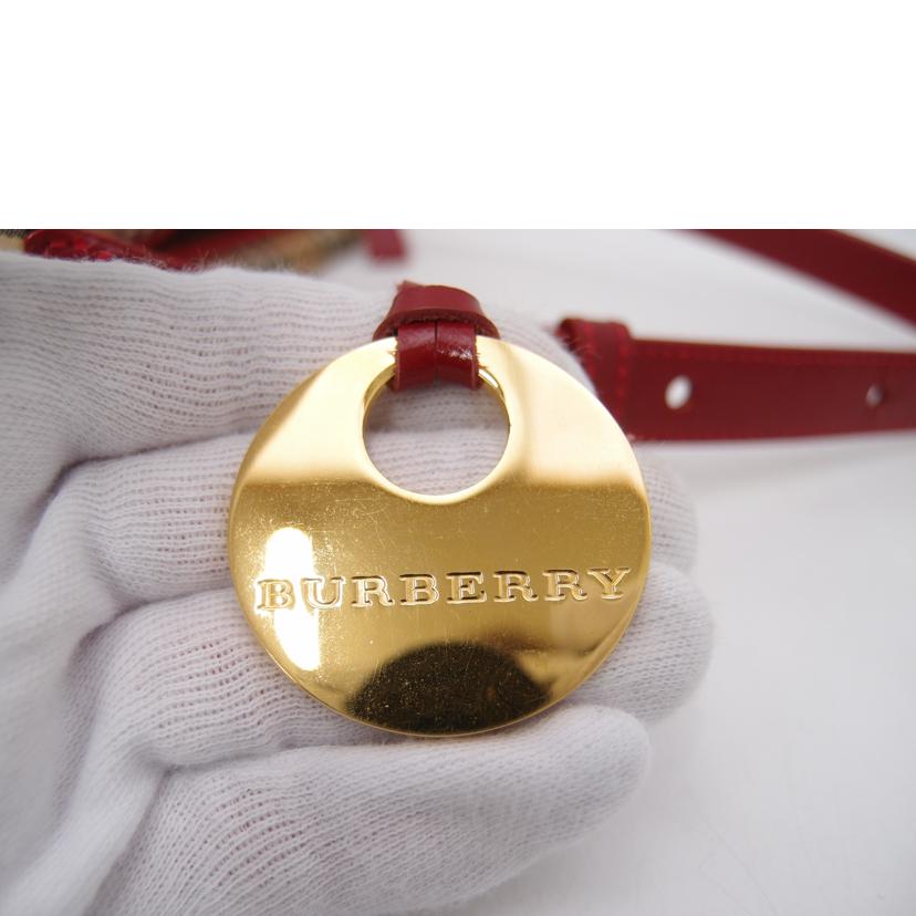 BURBERRY バーバリー/ヘイマーケットチェックワンショルダー/レッド//Aランク/69
