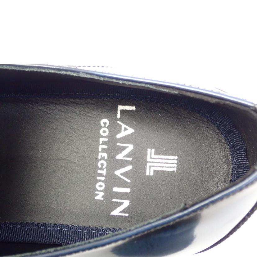 LANVIN ランバン/ブラックシャイニーバイカラーコンビ オックスフォード ドレスシューズ/083305//25.0cm/Aランク/62
