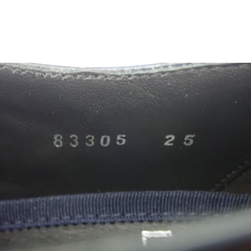 LANVIN ランバン/ブラックシャイニーバイカラーコンビ オックスフォード ドレスシューズ/083305//25.0cm/Aランク/62