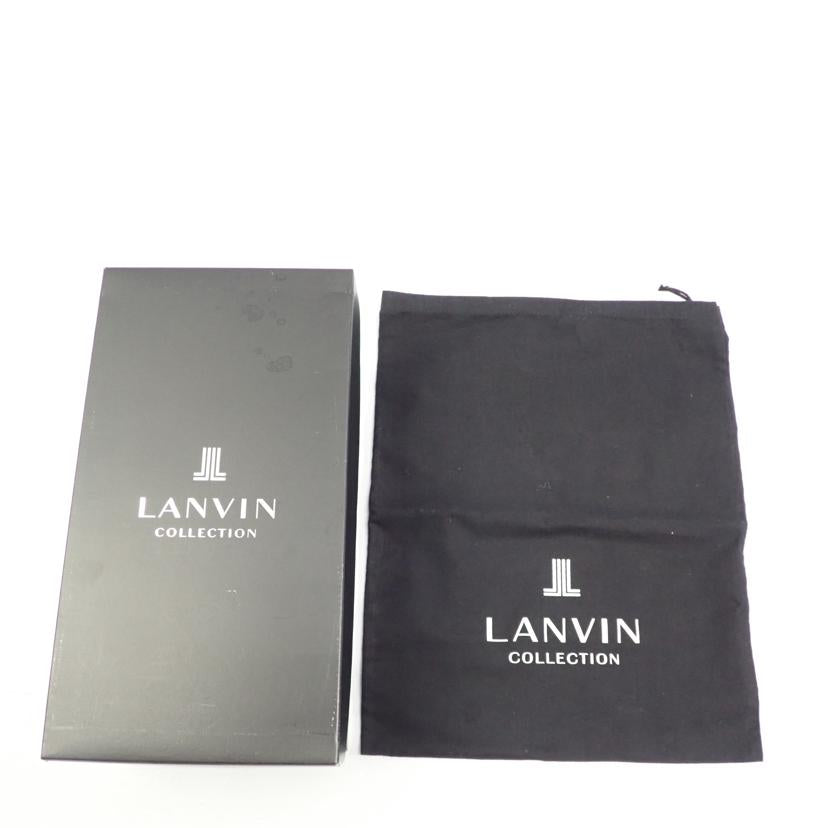 LANVIN ランバン/ブラックシャイニーバイカラーコンビ オックスフォード ドレスシューズ/083305//25.0cm/Aランク/62