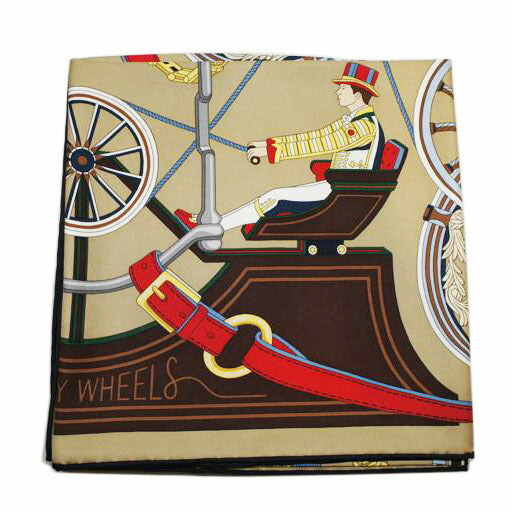HERMES エルメス/カレ90 STATELY WHEELS //Sランク/92