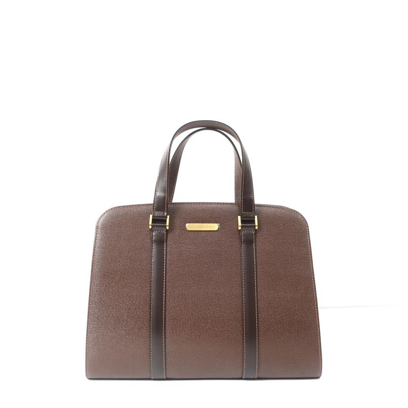 Burberry バーバリー/ノバチェック/レザーハンドバッグ ブラウン//SAランク/65