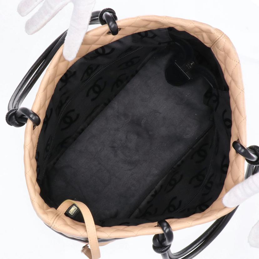 CHANEL シャネル/カンボンライントート/ベージュ×ブラック/A25169//911****/ABランク/91