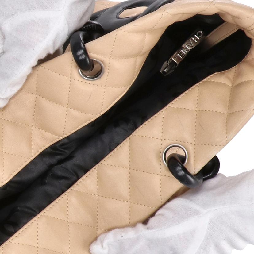 CHANEL シャネル/カンボンライントート/ベージュ×ブラック/A25169//911****/ABランク/91