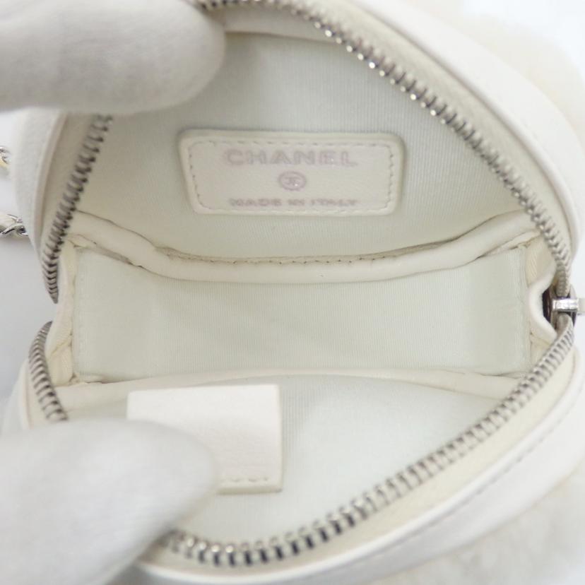 CHANEL/ホワイトココネージュミニサークルネックレスバッグ/ホワイト/A42976//316*****/Aランク/77