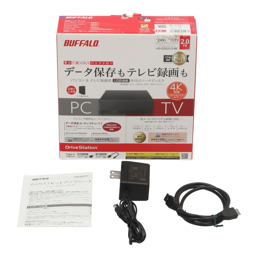 BUFFALO バッファロー /外付けHDD 2TB/HD-EDS2U3-BE//10616031125512/Bランク/78