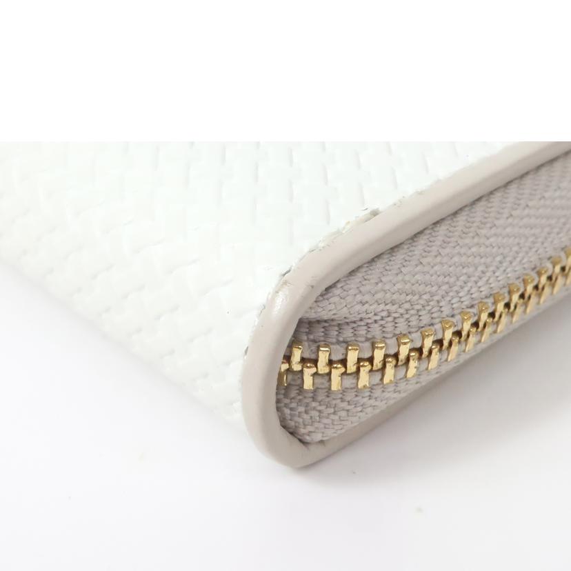 TOPKAPI トプカピ/L字ファスナー長財布 ホワイト×ライトベージュ//Aランク/65