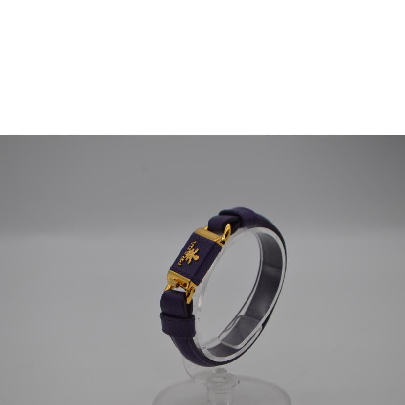 PRADA プラダ/サフィアーノレザーブレスレット/パープル//ABランク/89