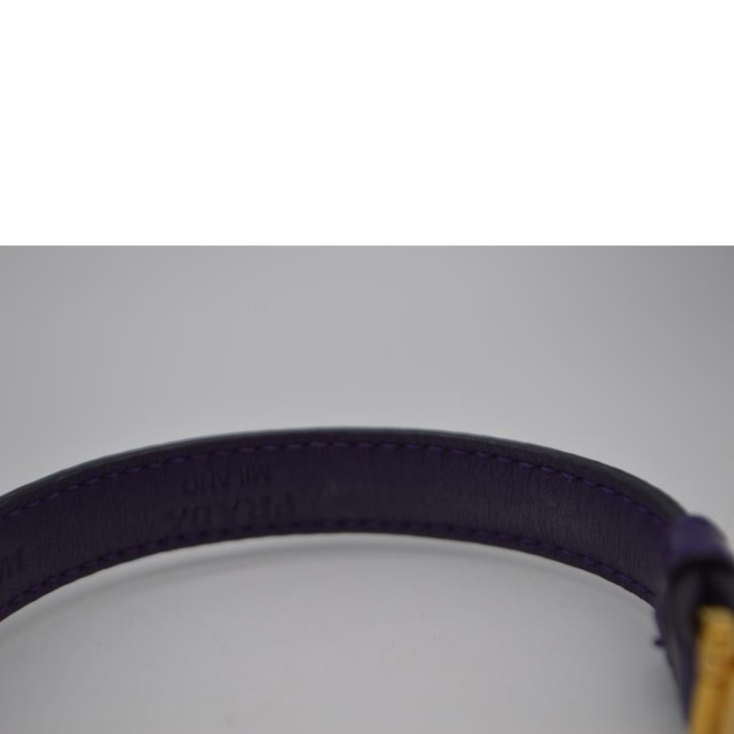 PRADA プラダ/サフィアーノレザーブレスレット/パープル//ABランク/89