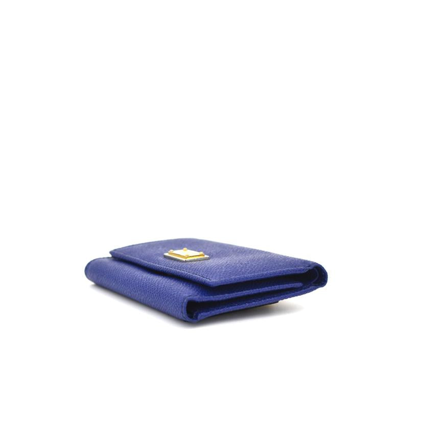 DOLCE&GABBANA ドルチェ&ガッバーナ/D&G/コンチネンタルウォレットスモール/ブルー//Aランク/75