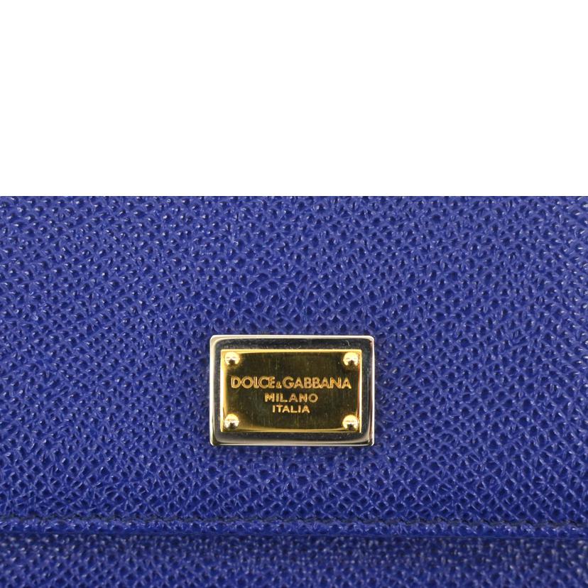 DOLCE&GABBANA ドルチェ&ガッバーナ/D&G/コンチネンタルウォレットスモール/ブルー//Aランク/75