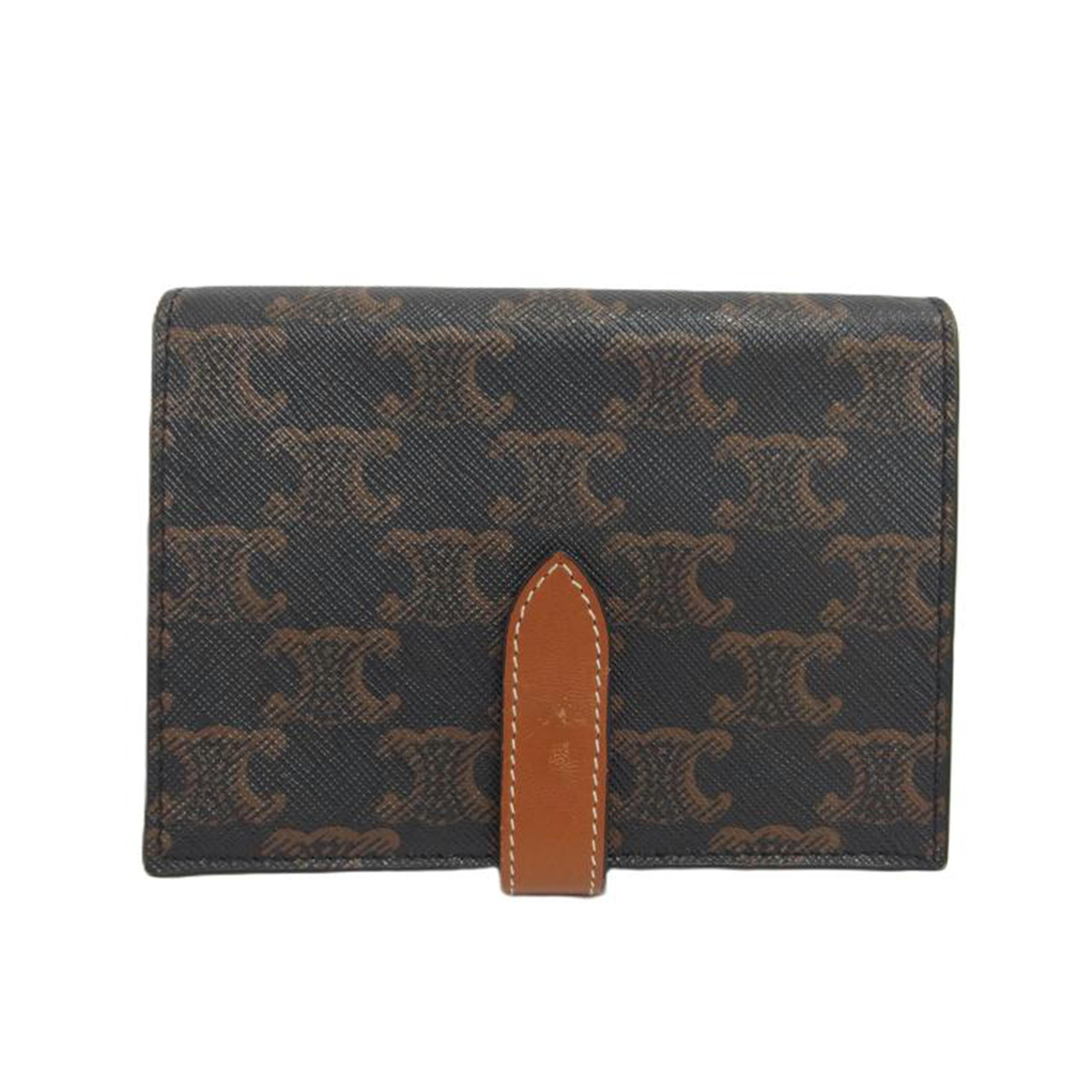 CELINE セリーヌ/2つ折りコンパクト財布/ブラウン//S-L******/Bランク/04