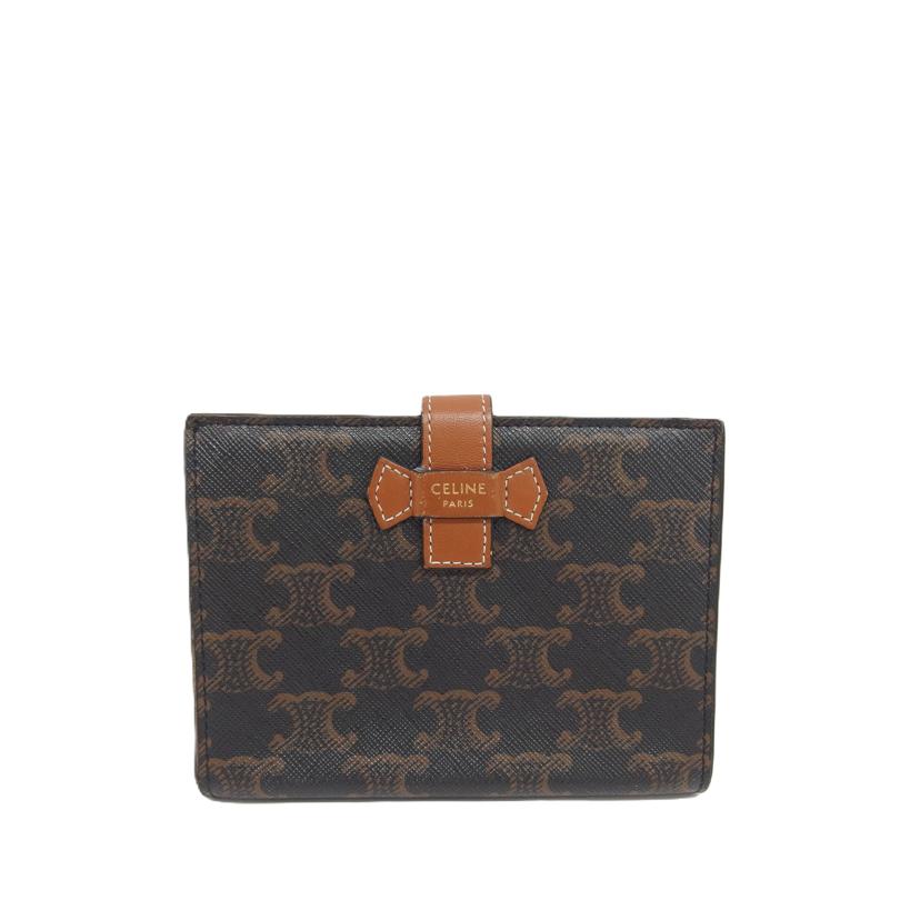 CELINE セリーヌ/2つ折りコンパクト財布/ブラウン//S-L******/Bランク/04
