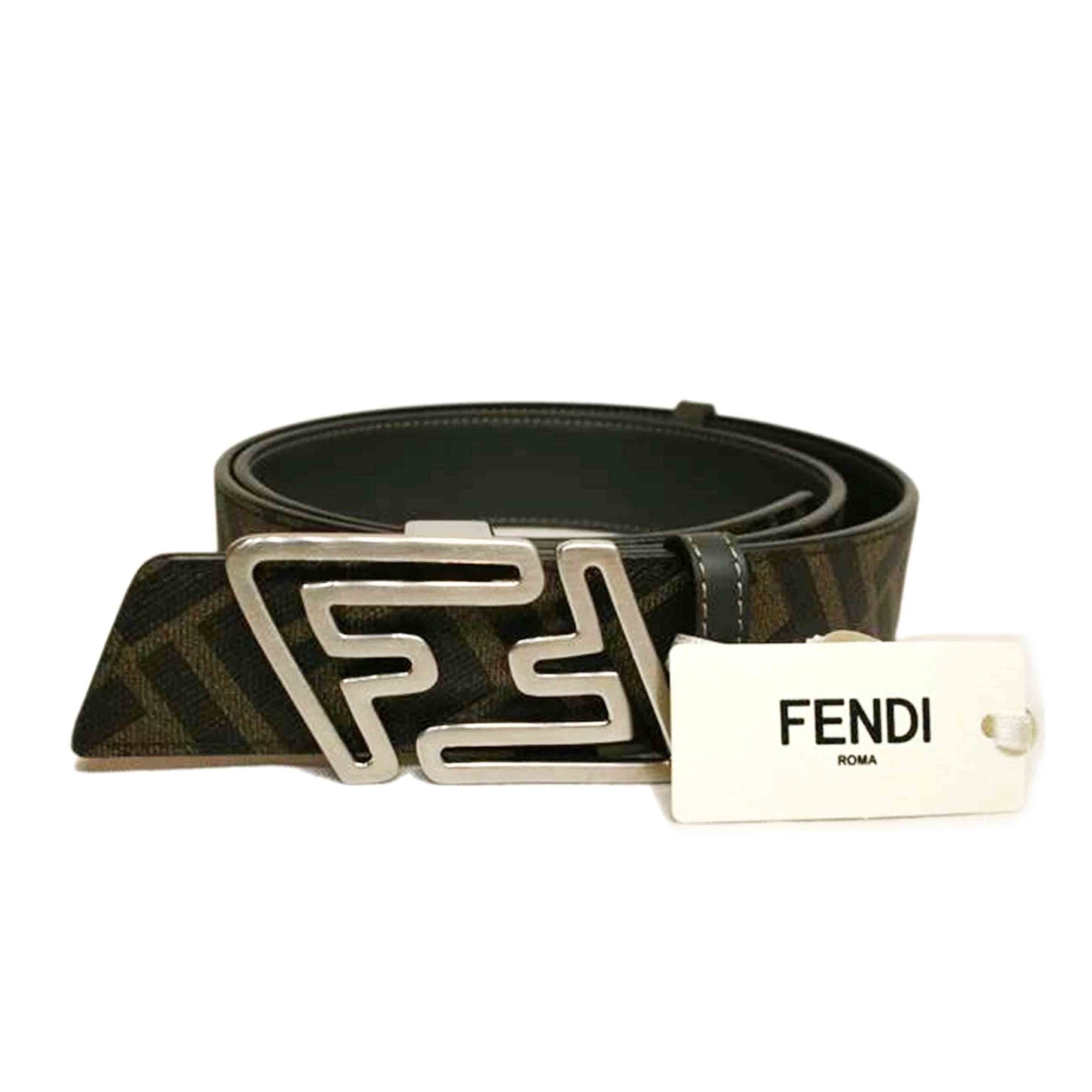 FENDI/ズッカ柄ベルトFFバックル//Aランク/92