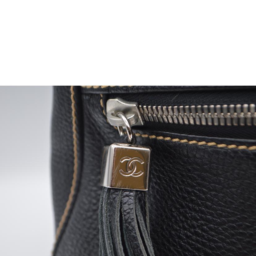 CHANEL シャネル/キャビアスキンロゴフリンジレザーワンショルダー//835****/ABランク/89