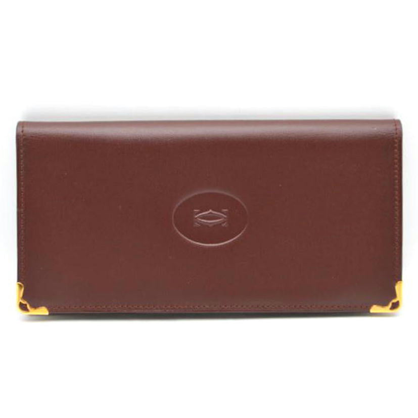 Cartier カルティエ/マストラインレザー長財布/ボルドー/3184160//Aランク/89