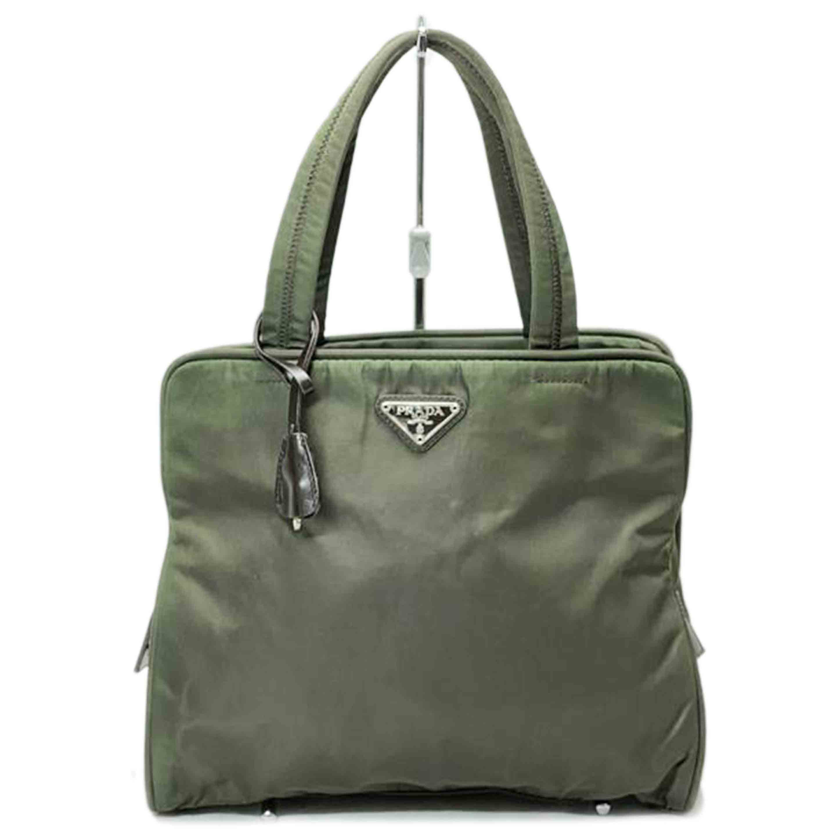 PRADA PRADA/テスートナイロン ハンドバッグ カーキ/B8497//BCランク/52