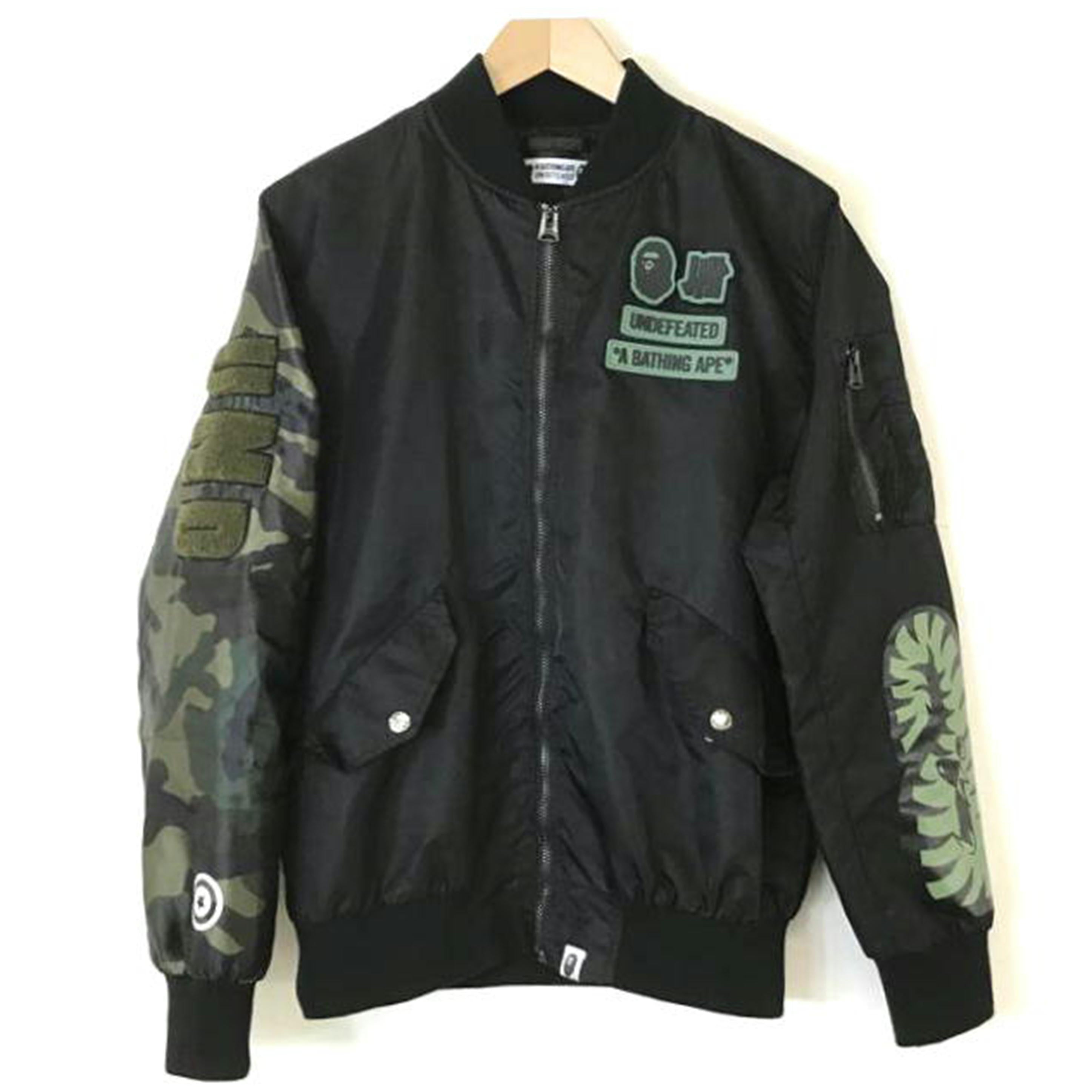 ABATHINGAPE×UNDEFEATED アベイシングエイプ×アンディフィーテッド/MA-1 WOODLAND CAMO SHARK//Bランク/51