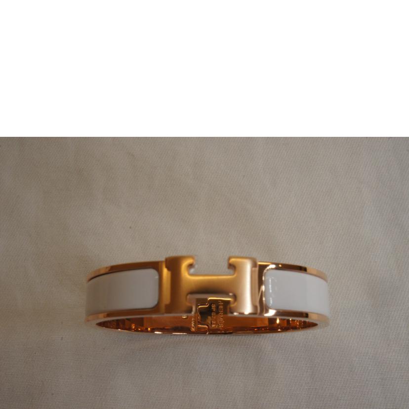 HERMES エルメス/クリッククラック/Hバングル/ホワイトピンクゴールド2//SAランク/92