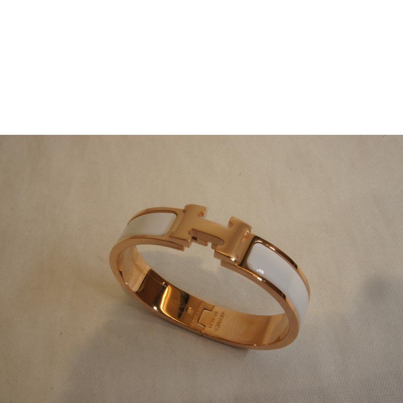 HERMES エルメス/クリッククラック/Hバングル/ホワイトピンクゴールド2//SAランク/92