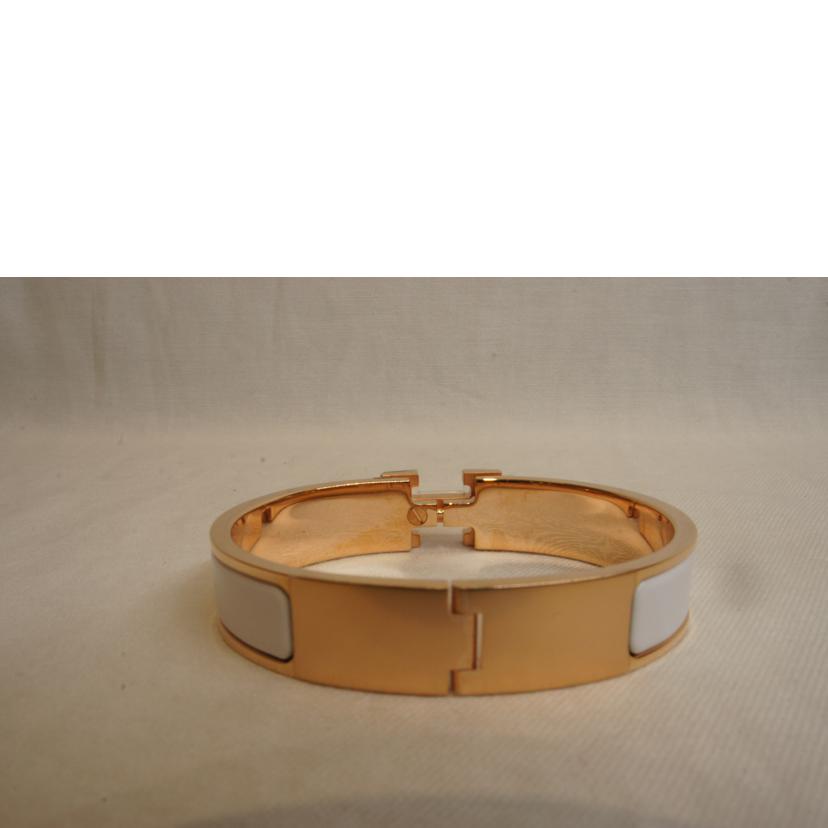 HERMES エルメス/クリッククラック/Hバングル/ホワイトピンクゴールド3//SAランク/92