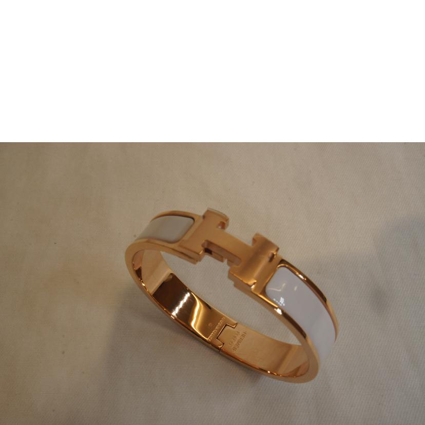 HERMES エルメス/クリッククラック/Hバングル/ホワイトピンクゴールド3//SAランク/92