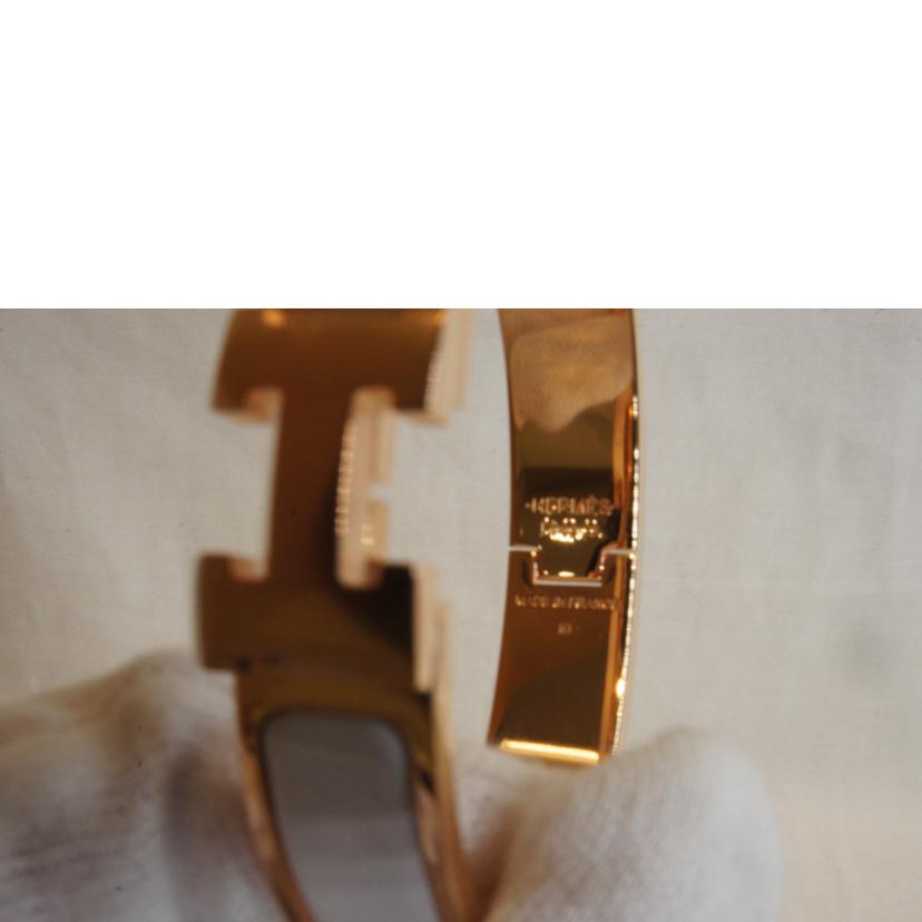 HERMES エルメス/クリッククラック/Hバングル/ホワイトピンクゴールド3//SAランク/92