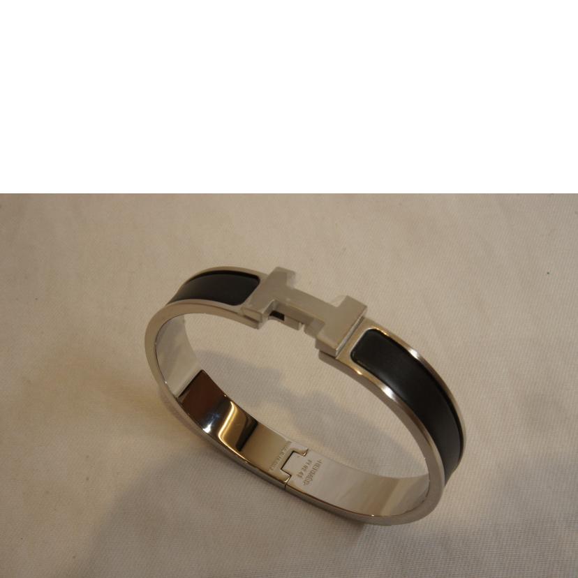 HERMES エルメス/クリッククラック/Hバングル/ブラックシルバー//SAランク/92