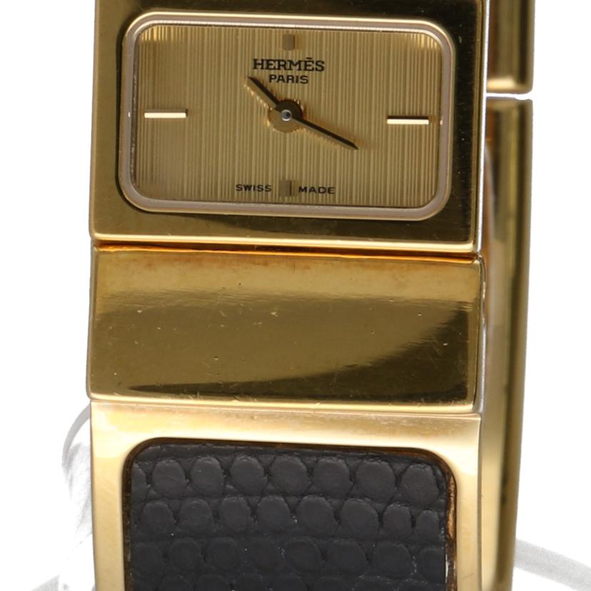 HERMES エルメス/ロケ・バングルウォッチ/レザー/クオーツ/LO1.201//897***/Bランク/38