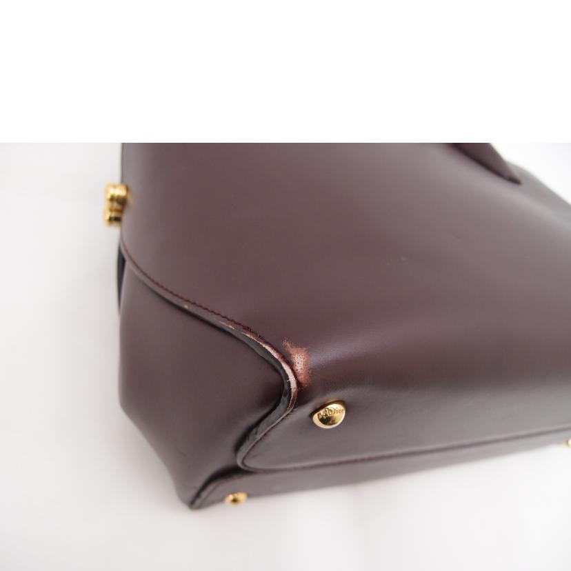 ChristianDior ディオール/オープンバーレザートート/ボルドー/M1055QBXM//335/ABランク/69