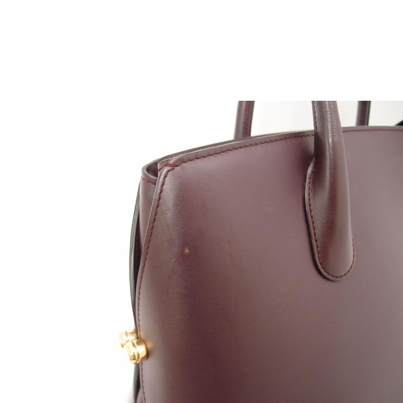 ChristianDior ディオール/オープンバーレザートート/ボルドー/M1055QBXM//335/ABランク/69