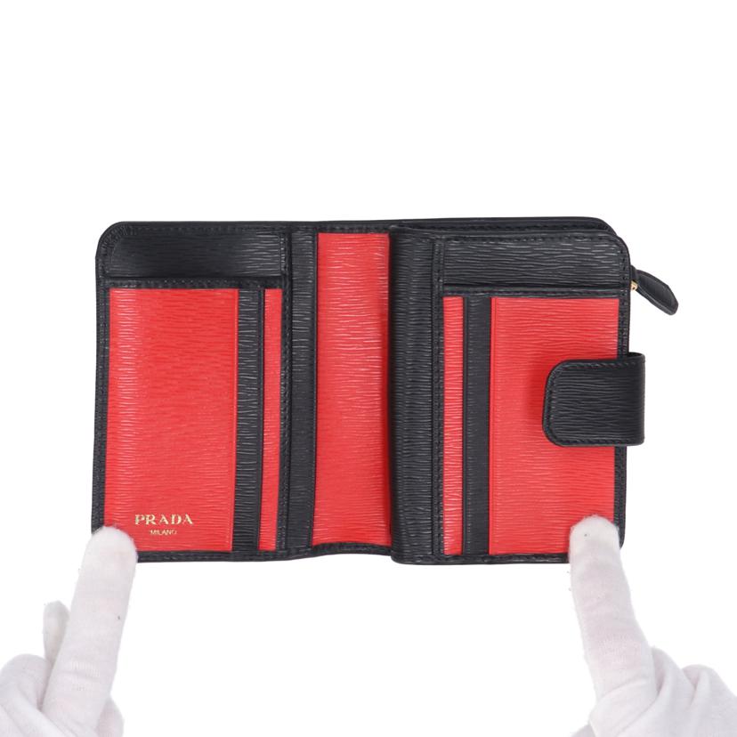 PRADA プラダ/ポートフォリオL字ファスナーコンパクトウォレット/1ML018//165/Sランク/93