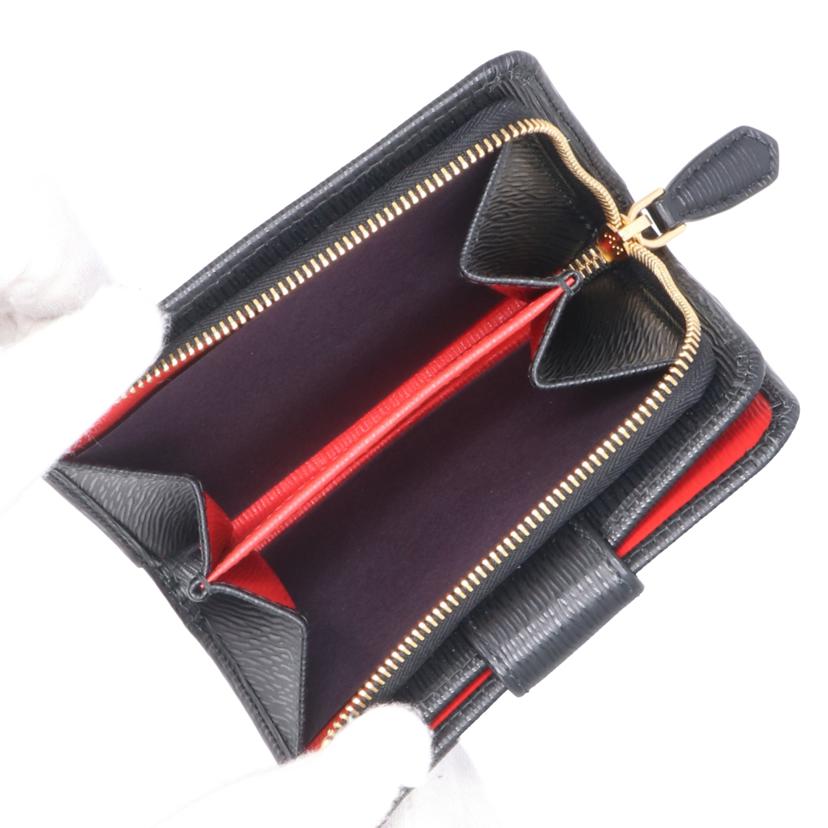 PRADA プラダ/ポートフォリオL字ファスナーコンパクトウォレット/1ML018//165/Sランク/93