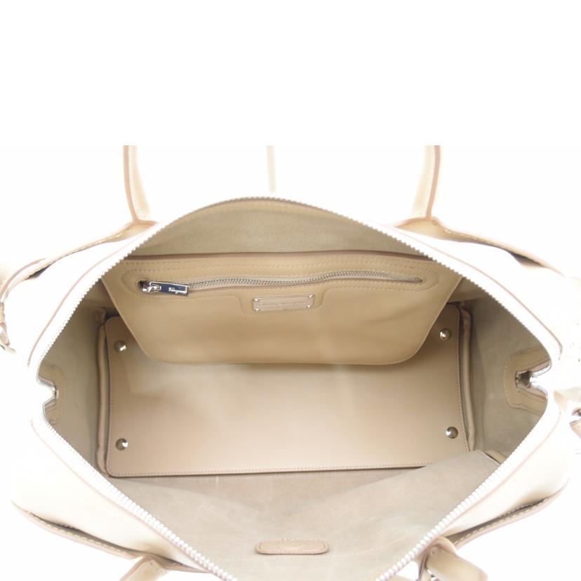 Ferragamo フェラガモ/レザー2wayボストン/ベージュ/AU-21//E96*/SAランク/69