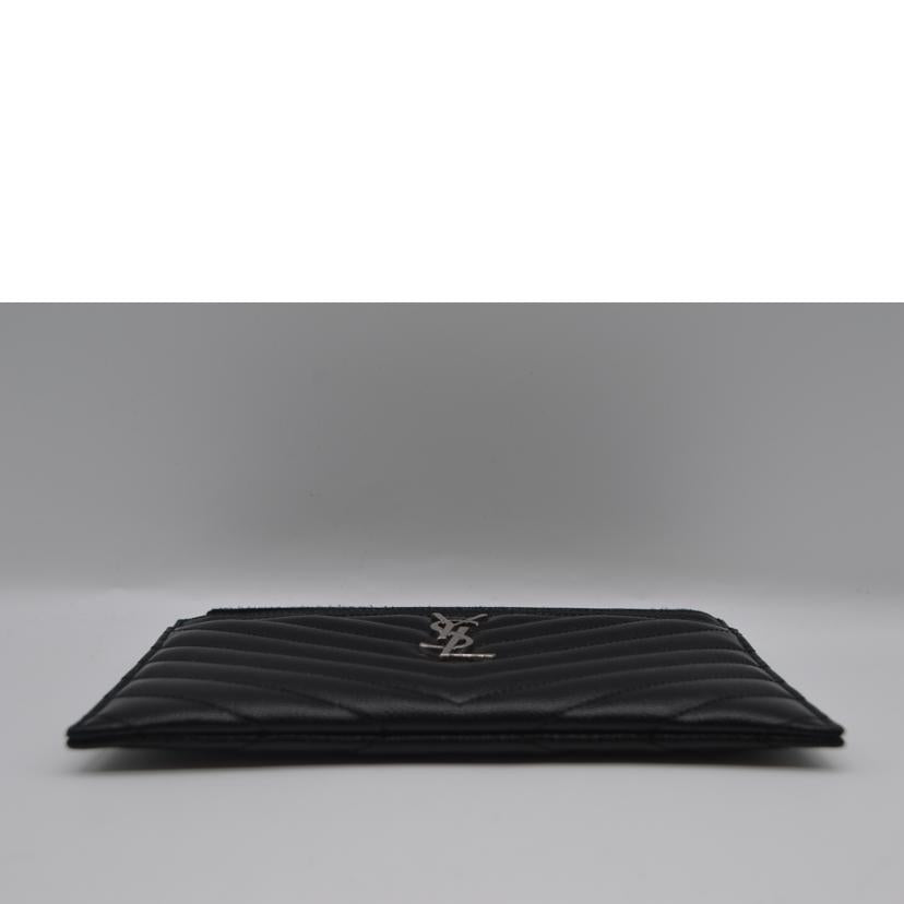 SAINT LAURENT サンローラン/モノグラムキルティングレザーポーチ/ノワール/504922//021*/Aランク/89