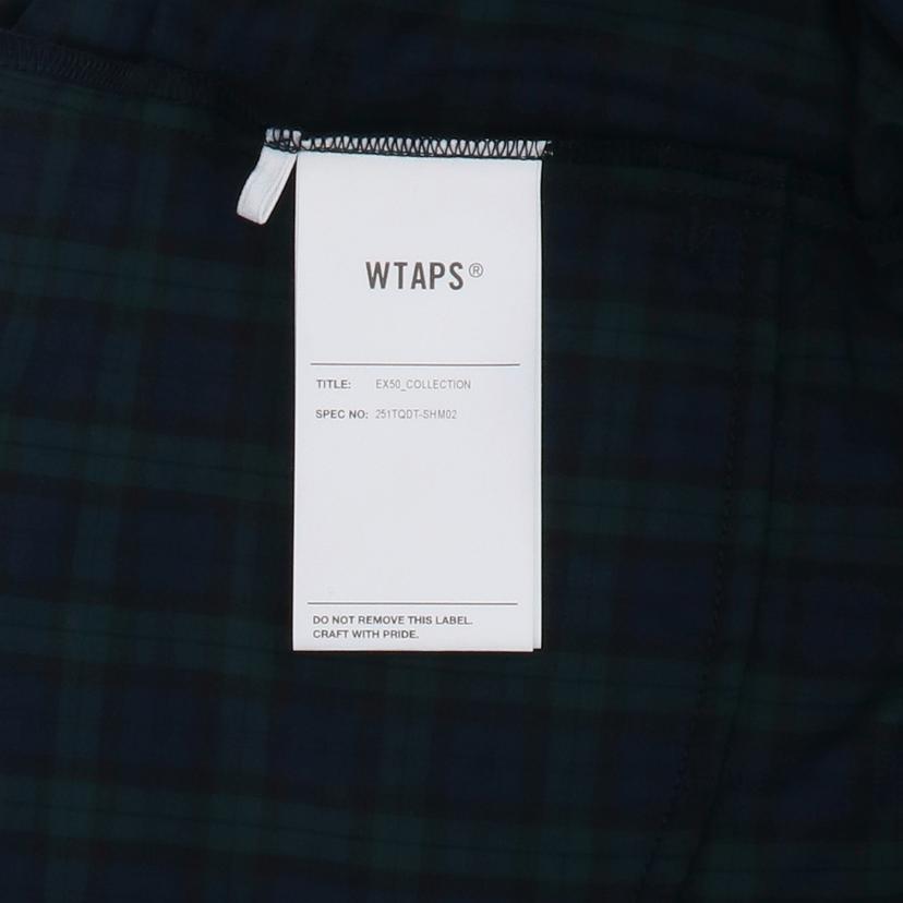 WTAPS ダブルタップス/ブラックウォッチ柄ブロードシャツ//グリーンxネイビー/入手困難/レア/251TQDT-SHM02//ABランク/24