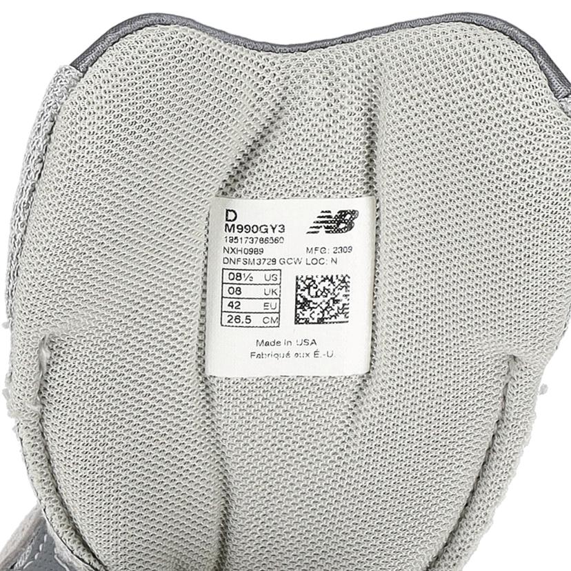 NewBalance ニューバランス/ M990GY3 made in USA/M990GY3//Sランク/85