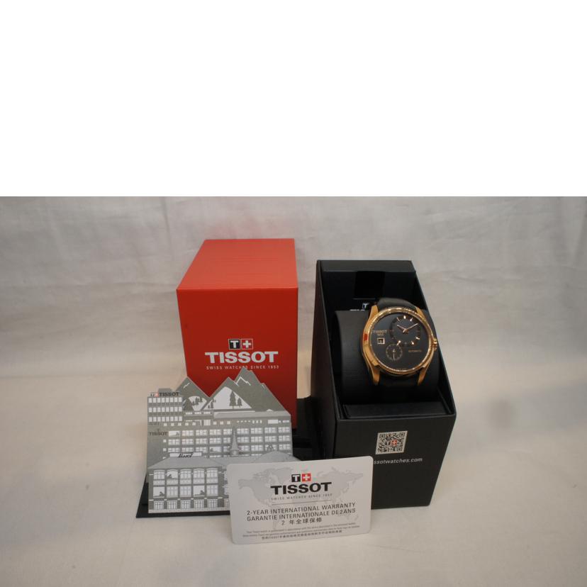 TISSOT ティソ/クチュリエ/スモセコ/デイト/オートマ裏スケ/SS/レザーベルト/Dバックル/ T0354283605100//488***/SAランク/92