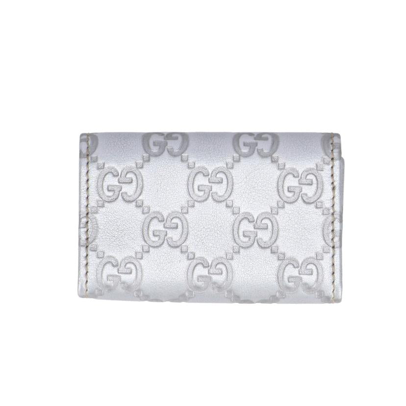 GUCCI グッチ/グッチシマレザー/キーケース/シルバー/138093//041*/Aランク/91