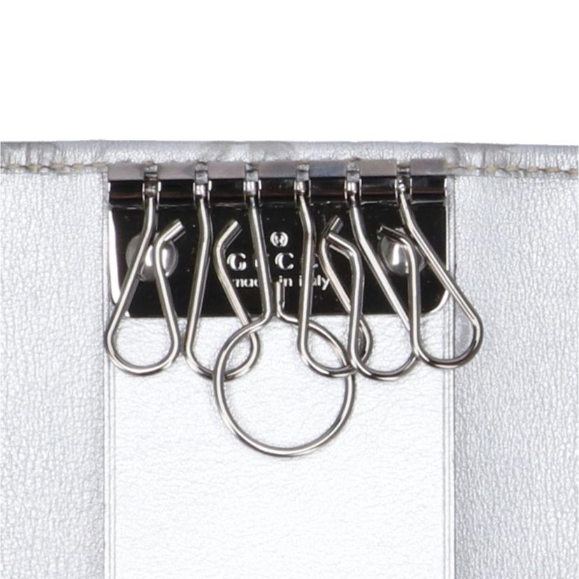 GUCCI グッチ/グッチシマレザー/キーケース/シルバー/138093//041*/Aランク/91