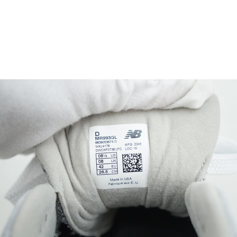 NB ニューバランス/NB スニーカー 993/グレー 26.5/MR993GL//Aランク/67