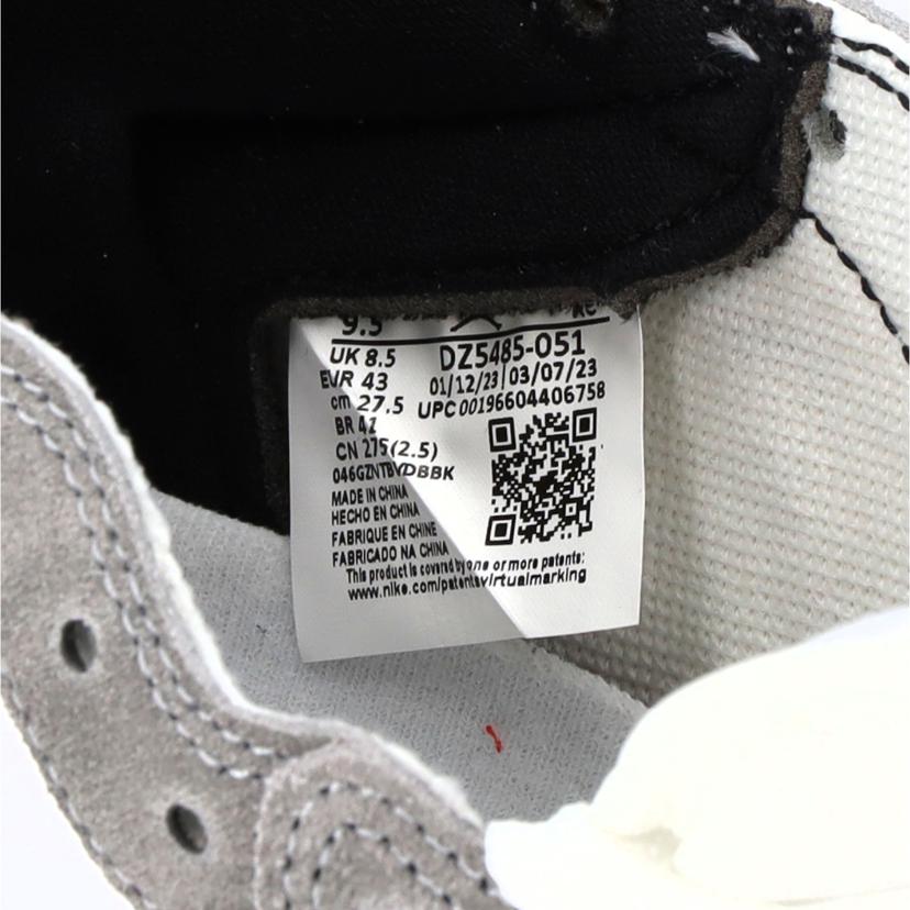 NIKE ナイキ/エアジョーダン1レトロ/GRY/DZ5485-051//00196604406758/Sランク/85