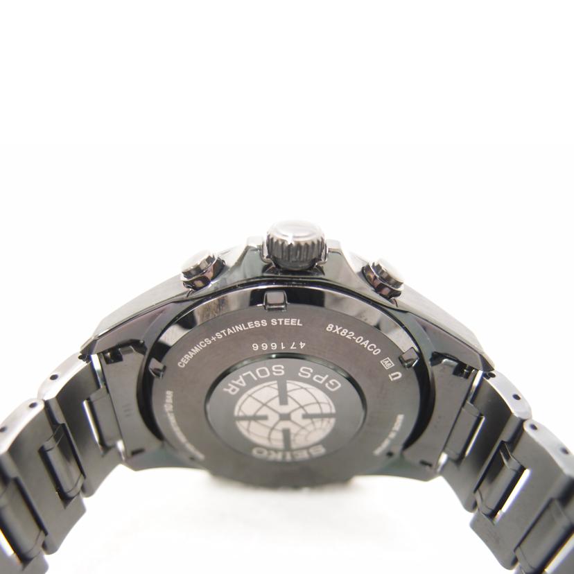 SEIKO セイコー 腕時計 8X82-0AC0 ASTRON GPS 黒文字盤/アストロン/ブルーインデックス/電波ソーラー/SBXB013//471***/Bランク/69