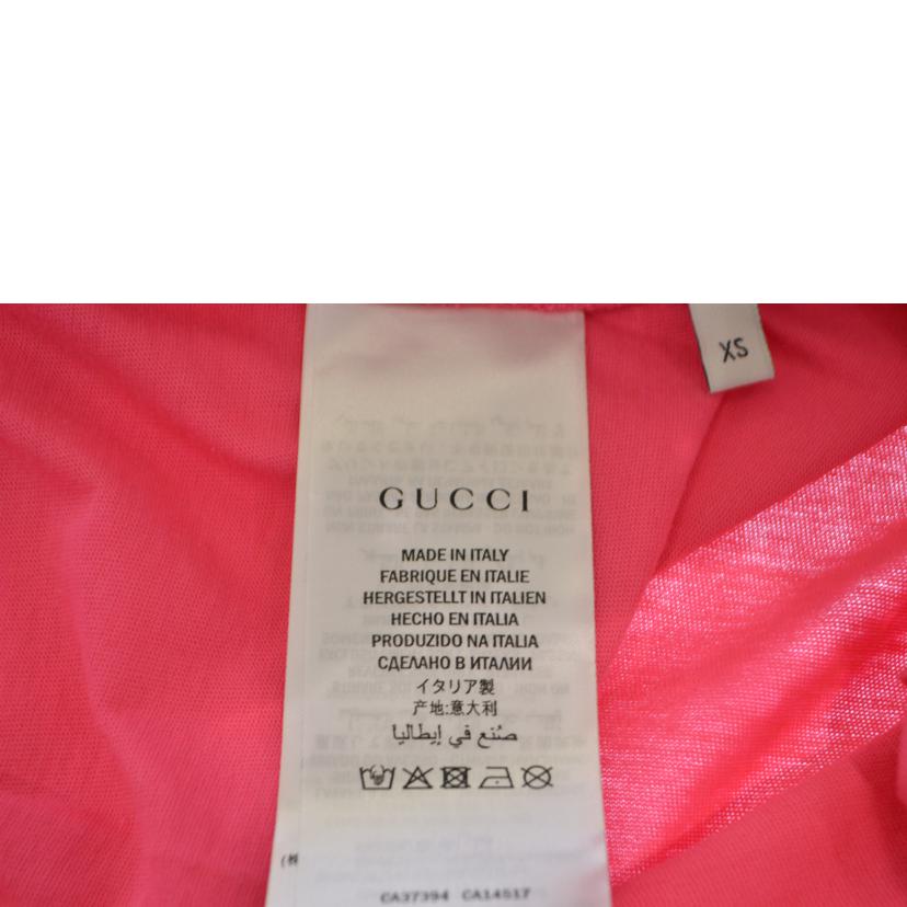 GUCCI グッチ/マニフェストロゴTシャツ/XSサイズ/ピンク/492347//Sランク/89