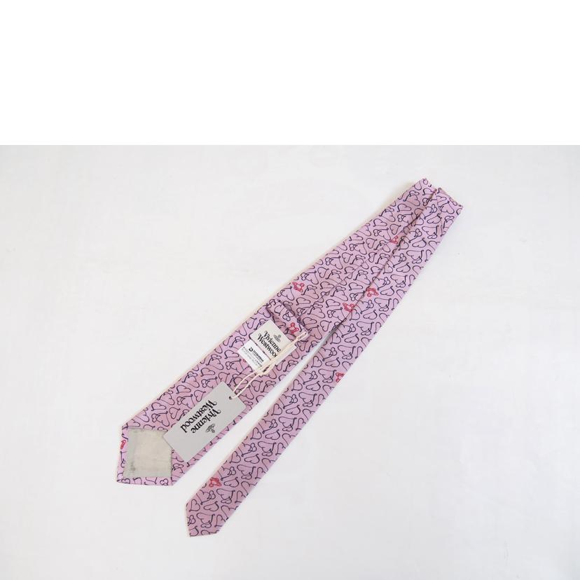 Vivienne Westwood ヴィヴィアンウエストウッド/ハート柄ペイズリー ピンク ネクタイ/81050004-W00SU//SAランク/71